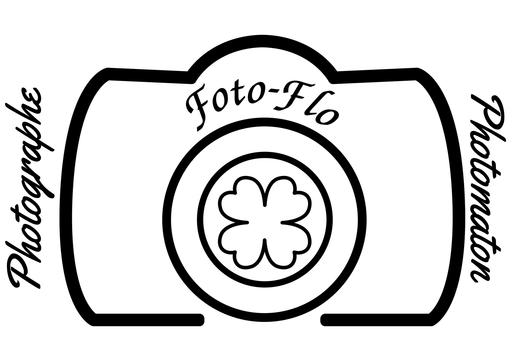 Logo avec texte coté et fond blanc - Foto flo logo - Sandrine Bonhomme